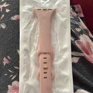 Pink Silicone Apple Watch Band